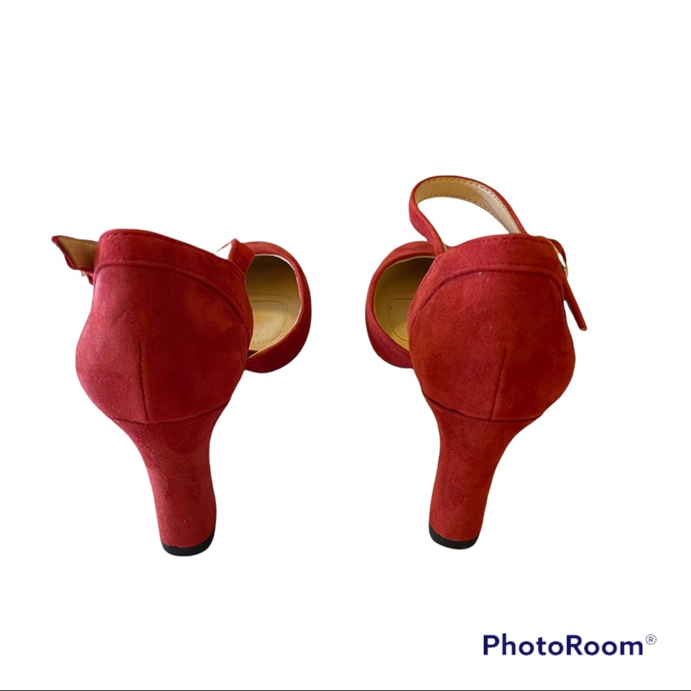 Alex Marie Red Suede Closed Toe Heel - Picture 3 of 4